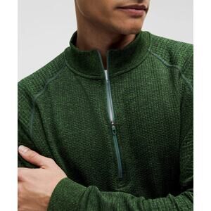 Lululemon Mens Small Engineered Warmth Half Zip Merino Wool Dark Green NEW $170